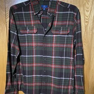 Plaid Button-Up Shirt